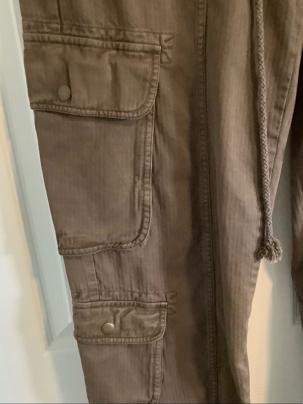 Free People Teak Brown Tahiti Wide Leg Cargo Pants - Picture 6 of 11